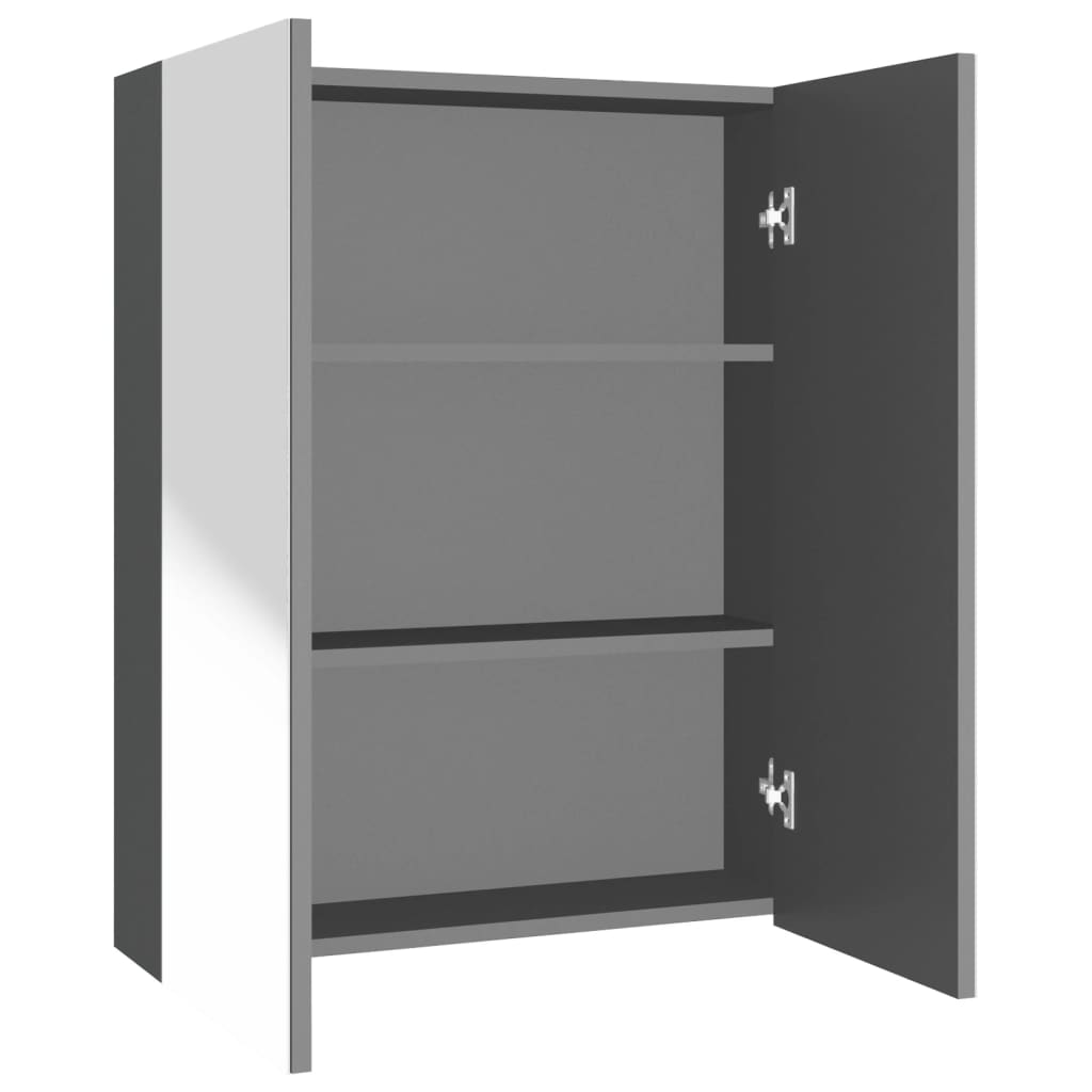 Badkamerkast met spiegel 60x15x75 cm MDF