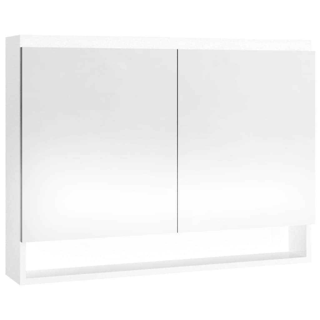 Badkamerkast met spiegel 80x15x60 cm MDF antracietkleurig