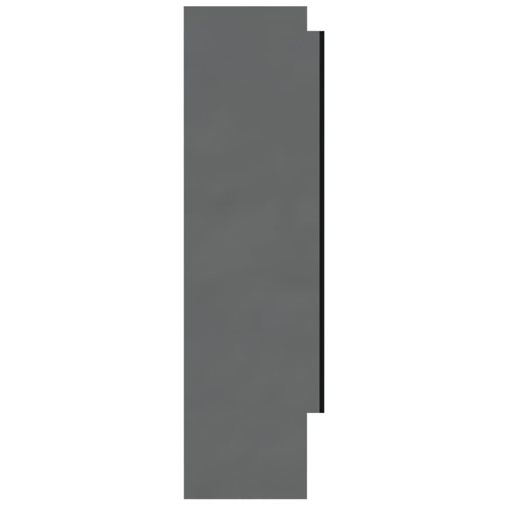 Meuble de salle de bain avec miroir 80x15x60 cm MDF anthracite