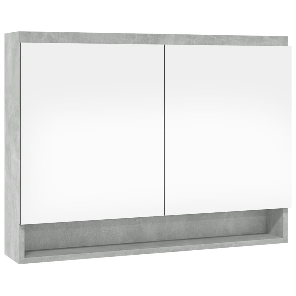 Meuble de salle de bain avec miroir 80x15x60 cm MDF anthracite