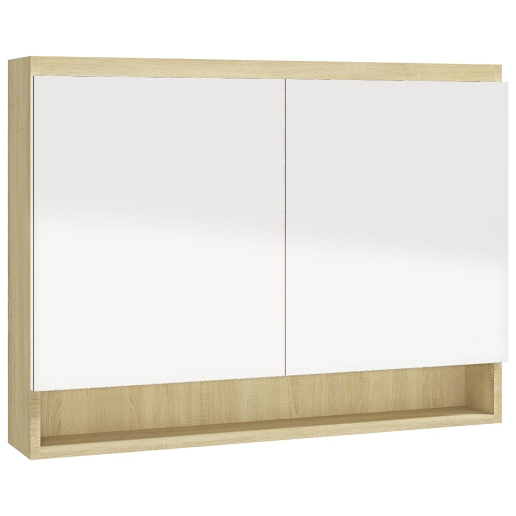 Badkamerkast met spiegel 80x15x60 cm MDF antracietkleurig