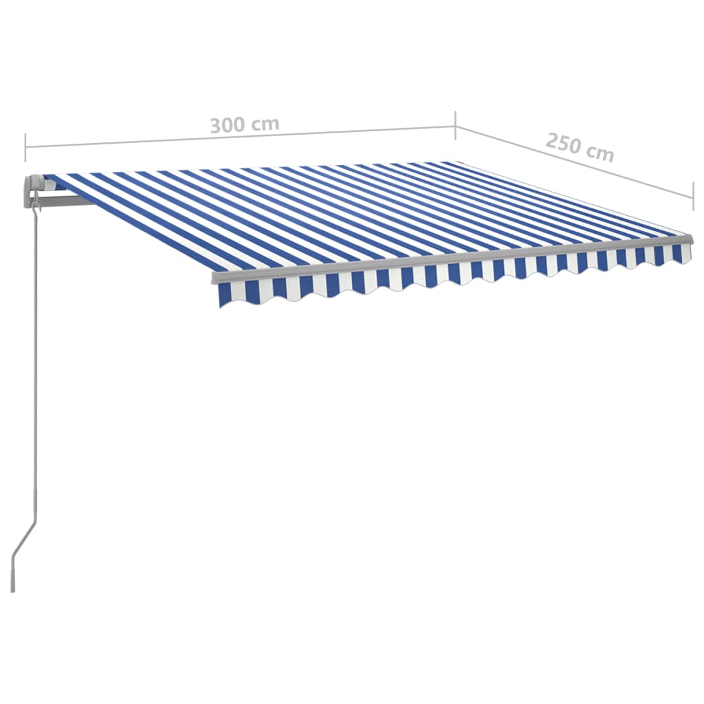 Luifel handmatig uittrekbaar met LED 400x350 cm