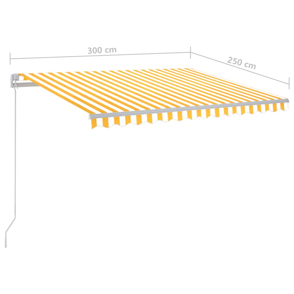 Luifel handmatig uittrekbaar met LED 400x350 cm