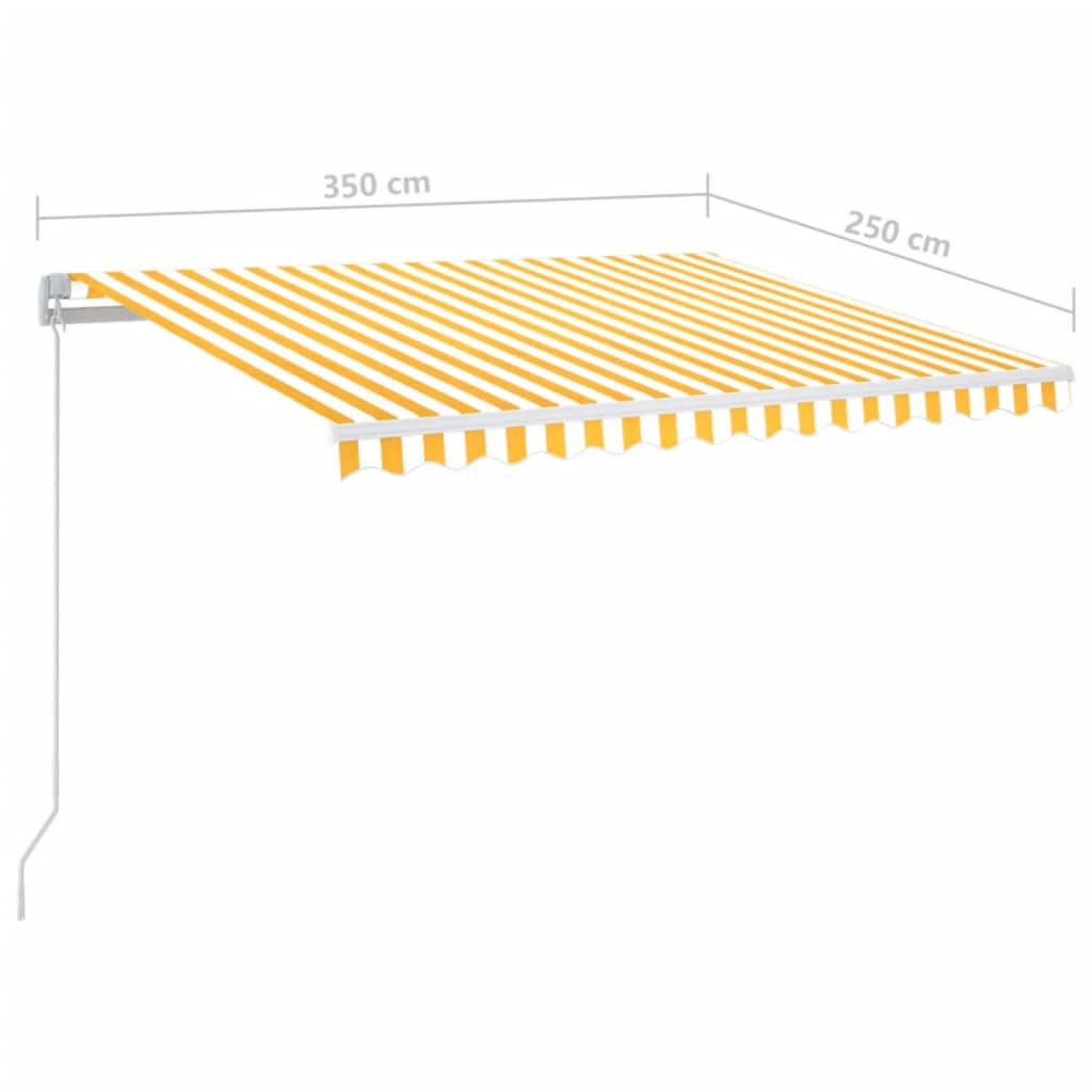 Luifel handmatig uittrekbaar met LED 400x350 cm