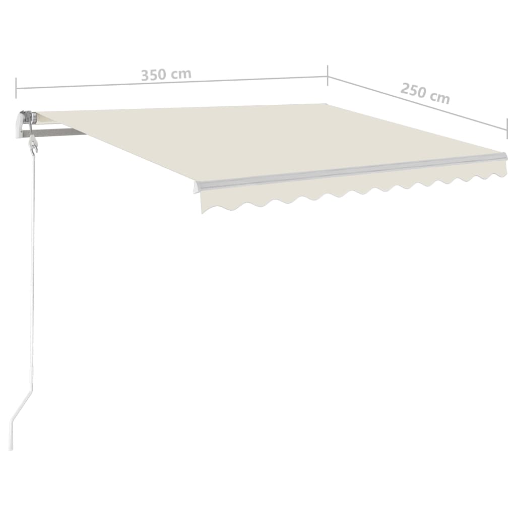 Luifel automatisch met LED windsensor 450x300 cm oranje bruin