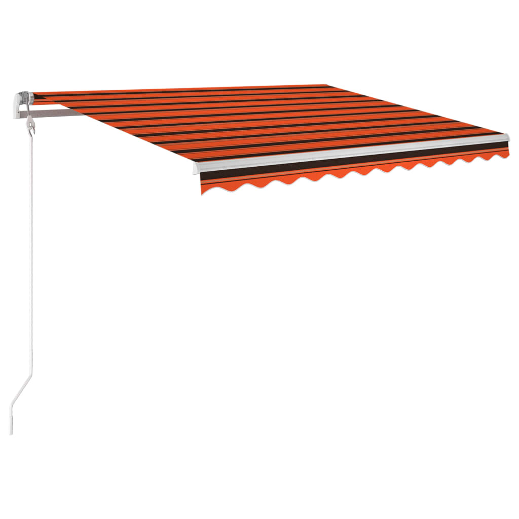 Luifel automatisch met LED windsensor 450x300 cm oranje bruin