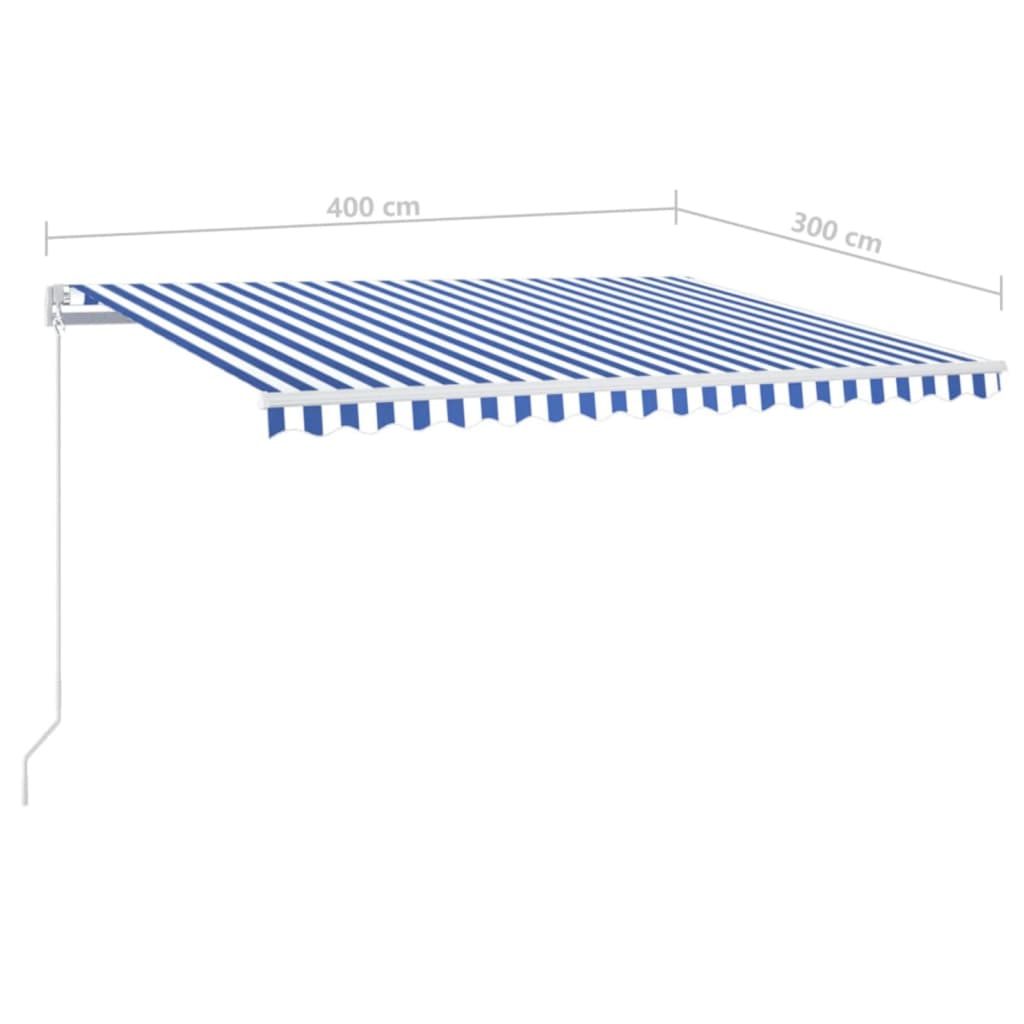 Luifel handmatig uittrekbaar met LED 400x350 cm