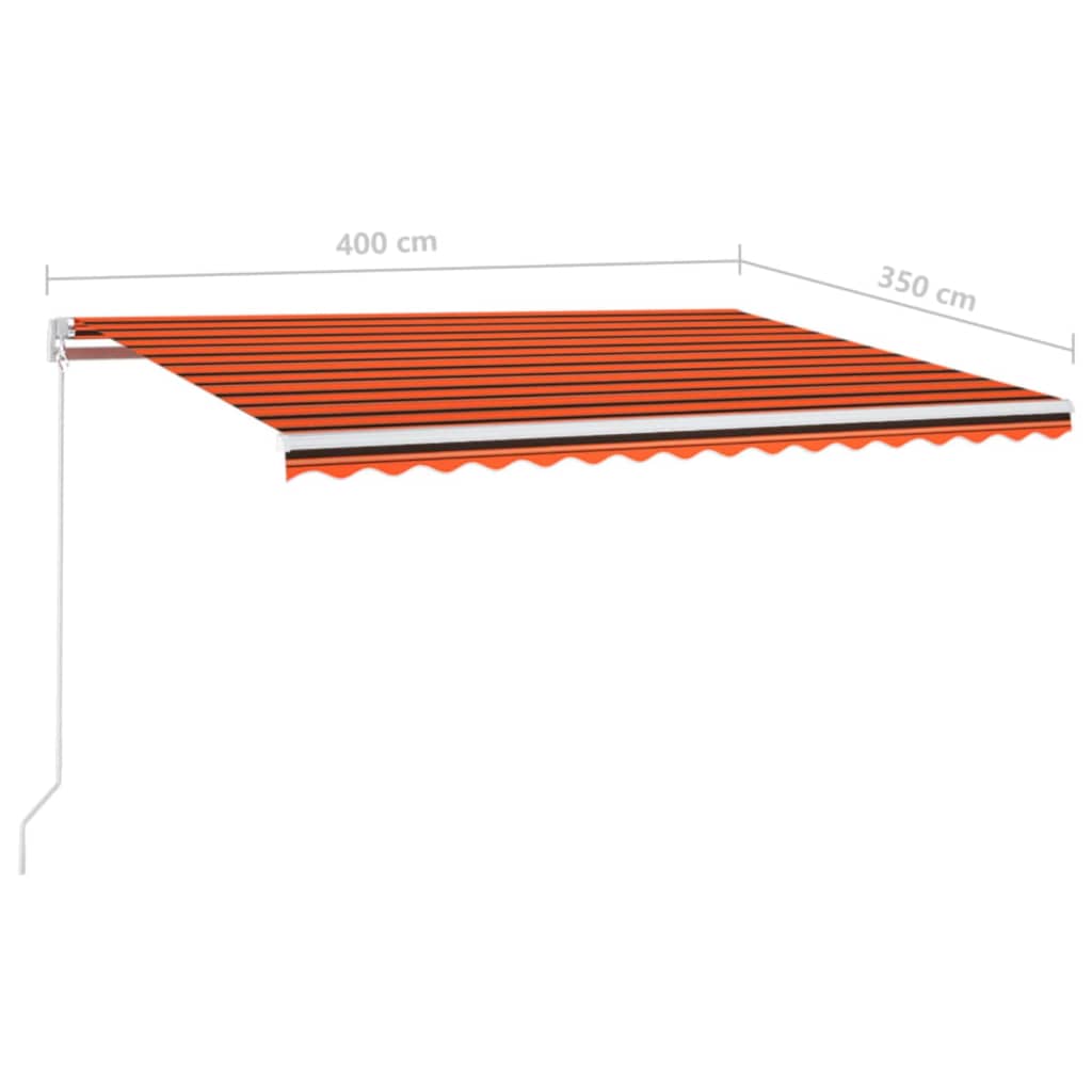 Luifel handmatig uittrekbaar met LED 300x250 cm