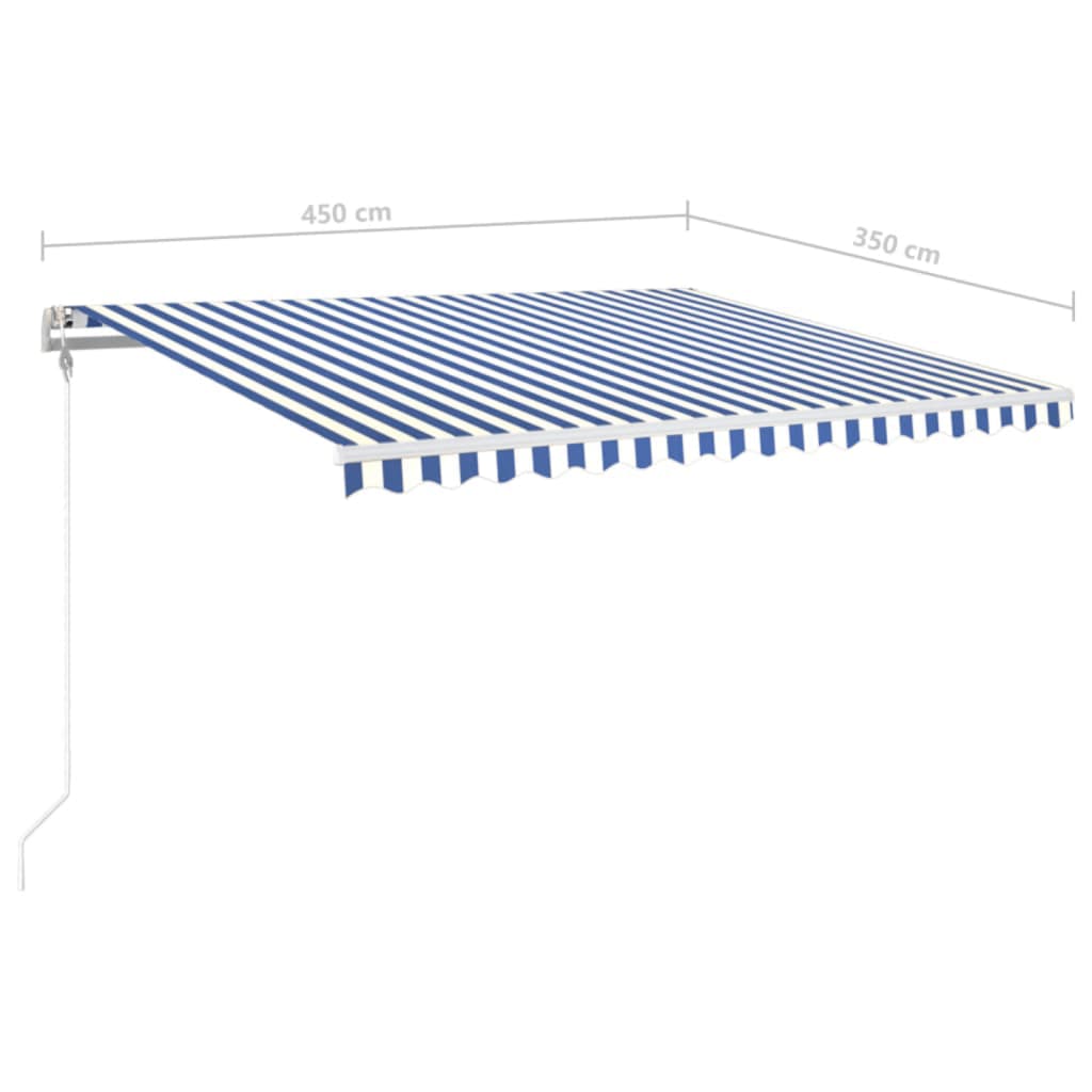 Luifel automatisch met LED windsensor 450x300 cm oranje bruin