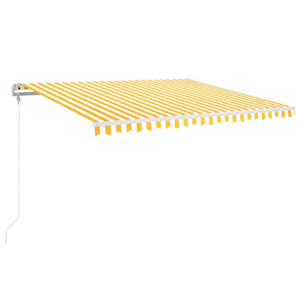 Luifel automatisch met LED windsensor 450x300 cm oranje bruin