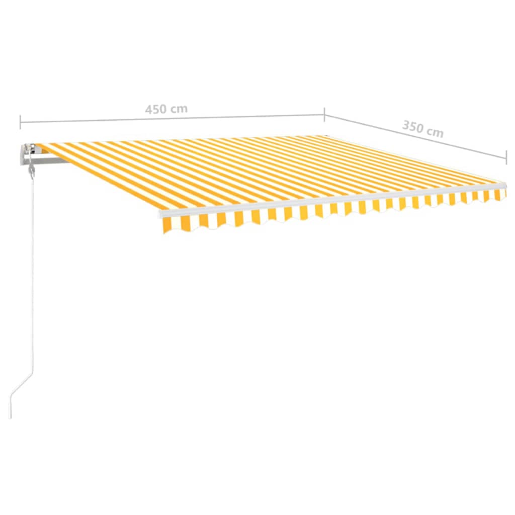 Luifel automatisch met LED windsensor 450x300 cm oranje bruin