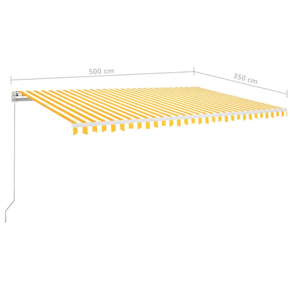 Luifel automatisch met LED windsensor 450x300 cm oranje bruin