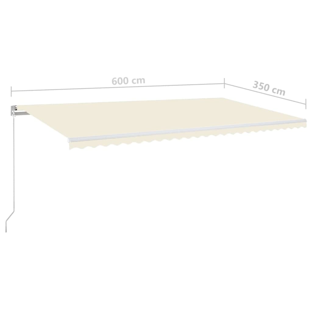 Manually extendable awning with LED 400x350 cm