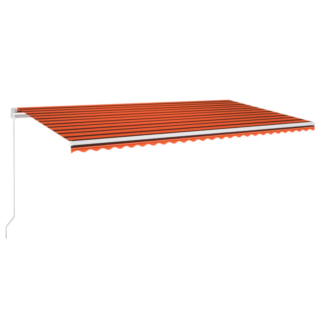 Manually extendable awning with LED 400x350 cm