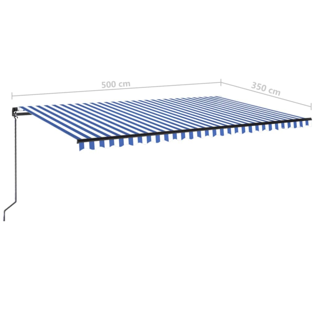 Luifel handmatig uittrekbaar met LED 350x250 cm