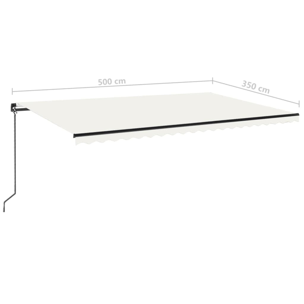 Luifel handmatig uittrekbaar met LED 350x250 cm