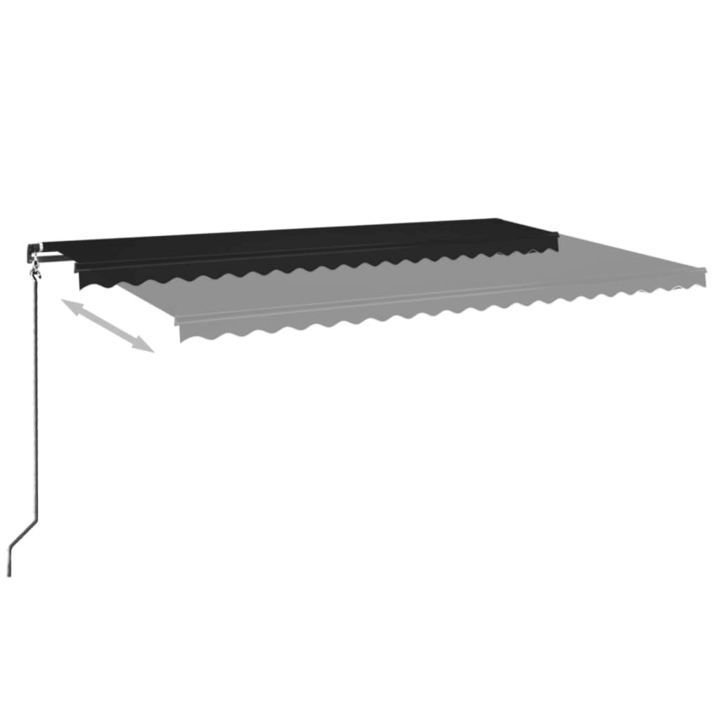 Luifel handmatig uittrekbaar met LED 350x250 cm