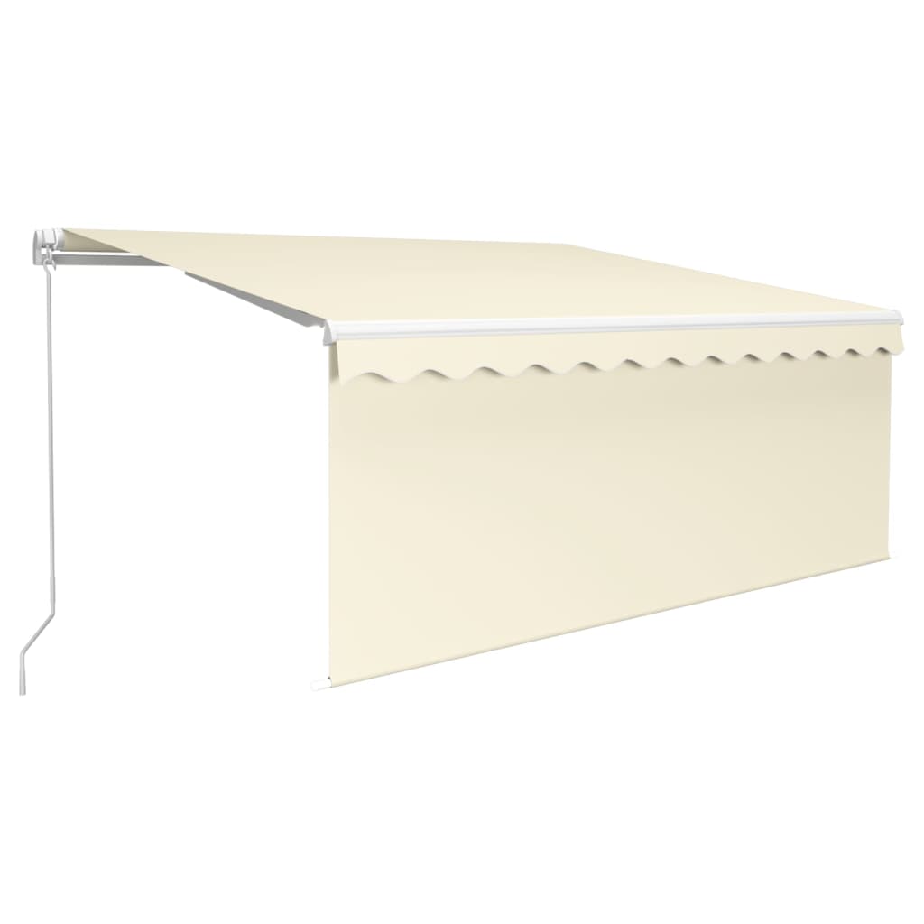 Store banne extensible manuellement avec store enrouleur LED 4x3 m