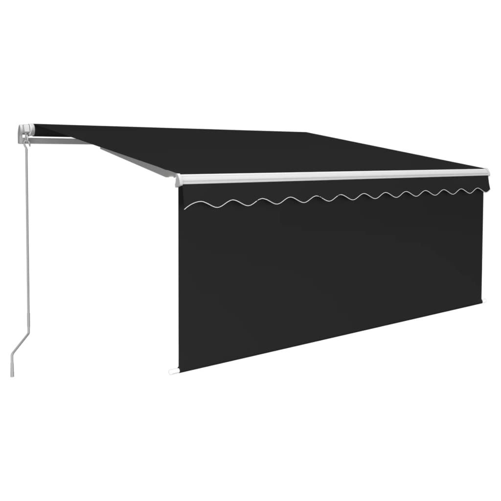 Store banne extensible manuellement avec store enrouleur LED 4x3 m