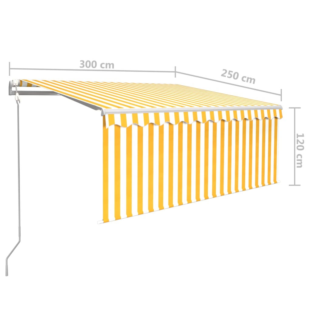 Store banne à extension automatique avec store enrouleur 5x3m