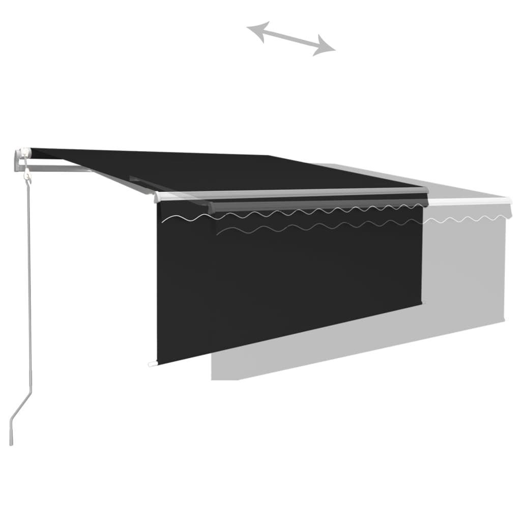 Luifel automatisch rolgordijn LED windsensor 4x3 m