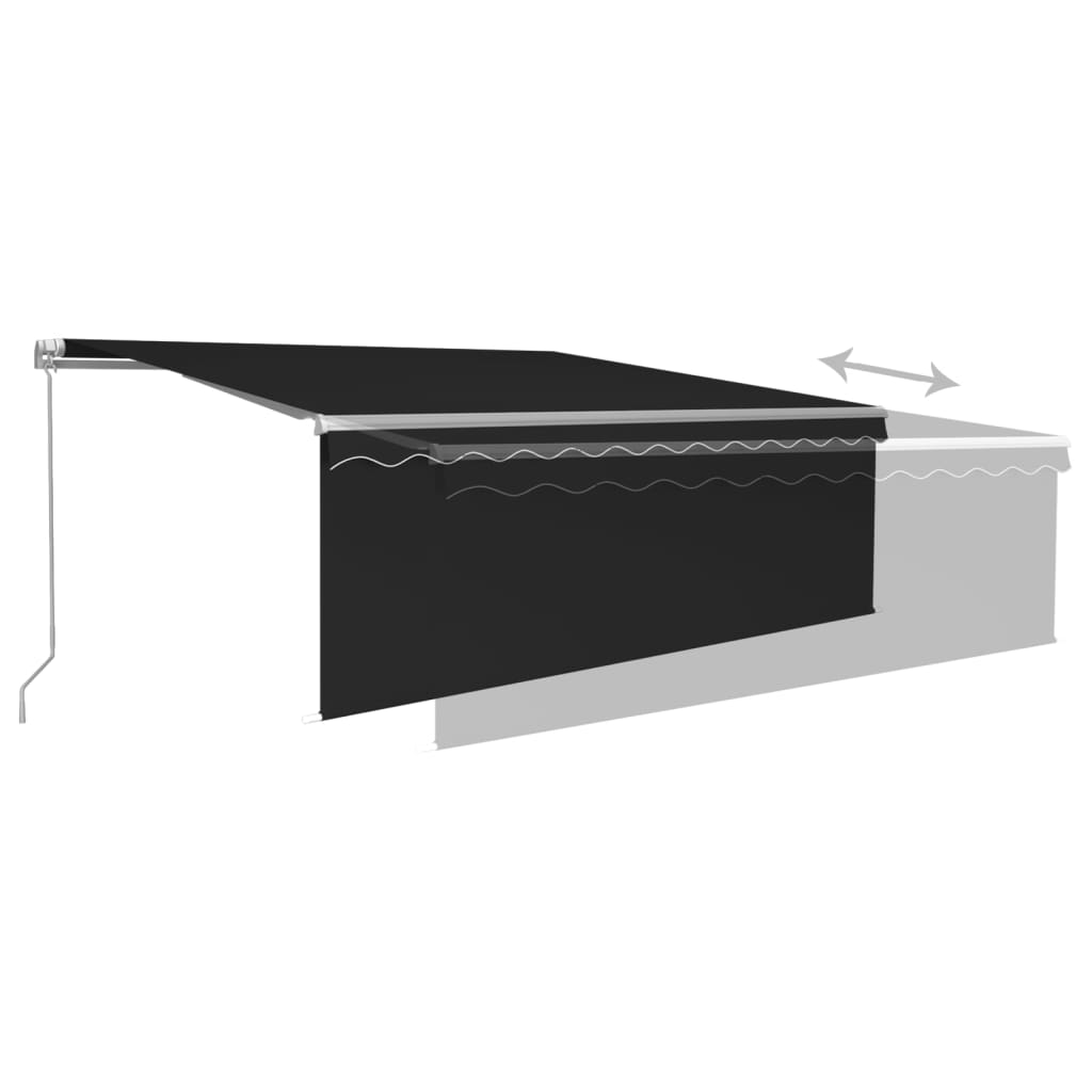 Store banne extensible manuellement avec store enrouleur LED 4x3 m