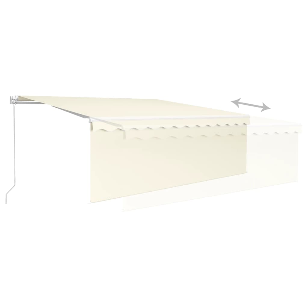 Store banne extensible manuellement avec store enrouleur LED 4x3 m