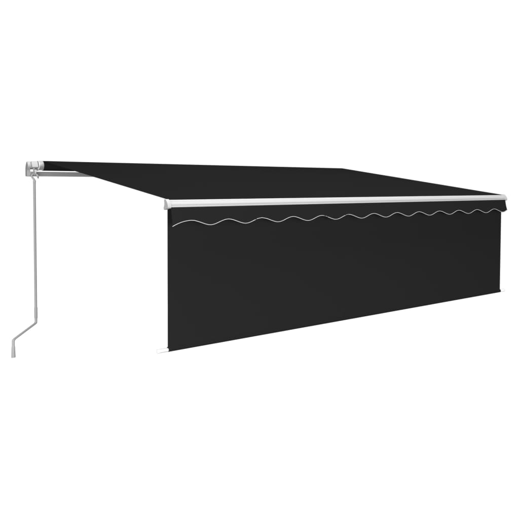 Store banne extensible manuellement avec store enrouleur 5x3 m crème