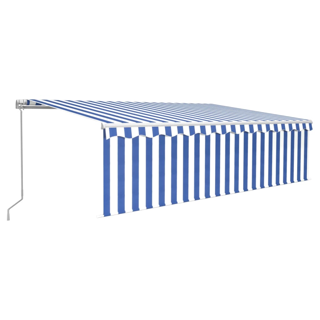 Store banne extensible manuellement avec store enrouleur LED 4x3 m