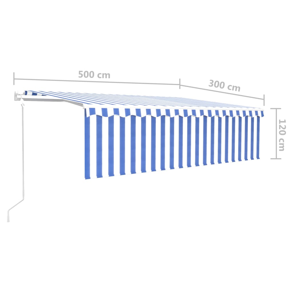 Store banne à extension automatique avec store enrouleur 5x3m