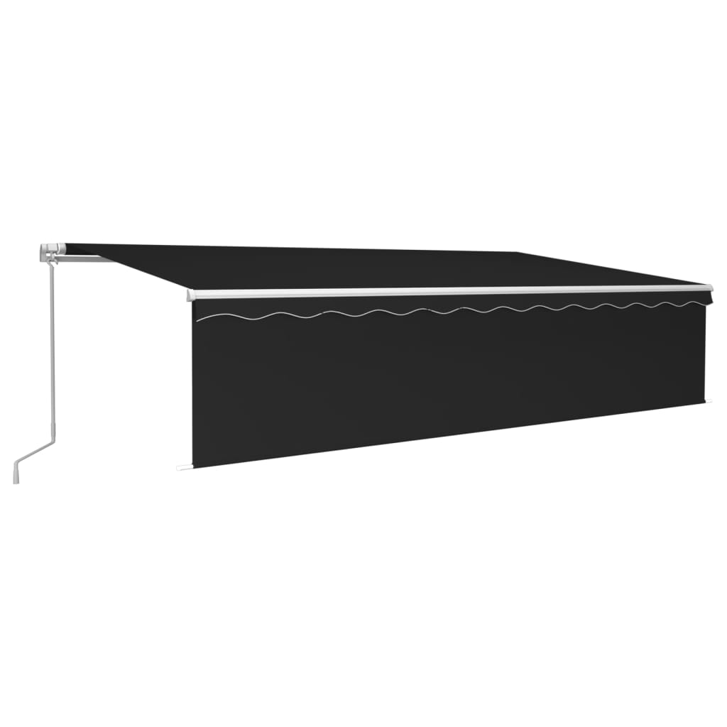 Store banne extensible manuellement avec store enrouleur LED 4x3 m