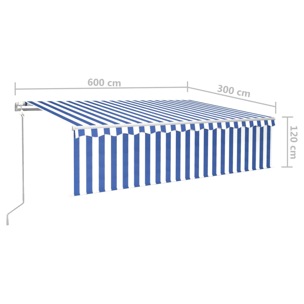 Store banne à extension automatique avec store enrouleur 5x3m