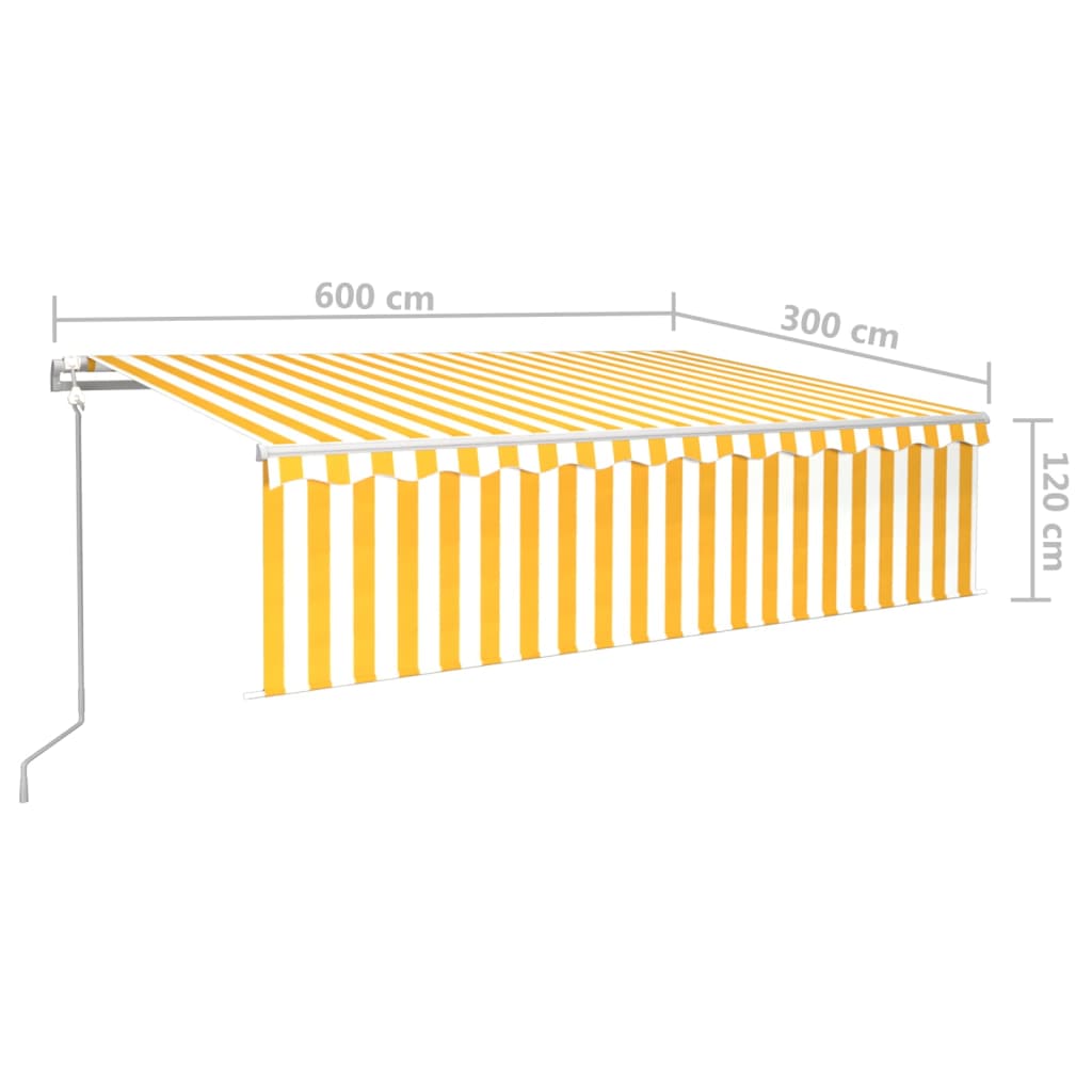 Store banne à extension automatique avec store enrouleur 5x3m