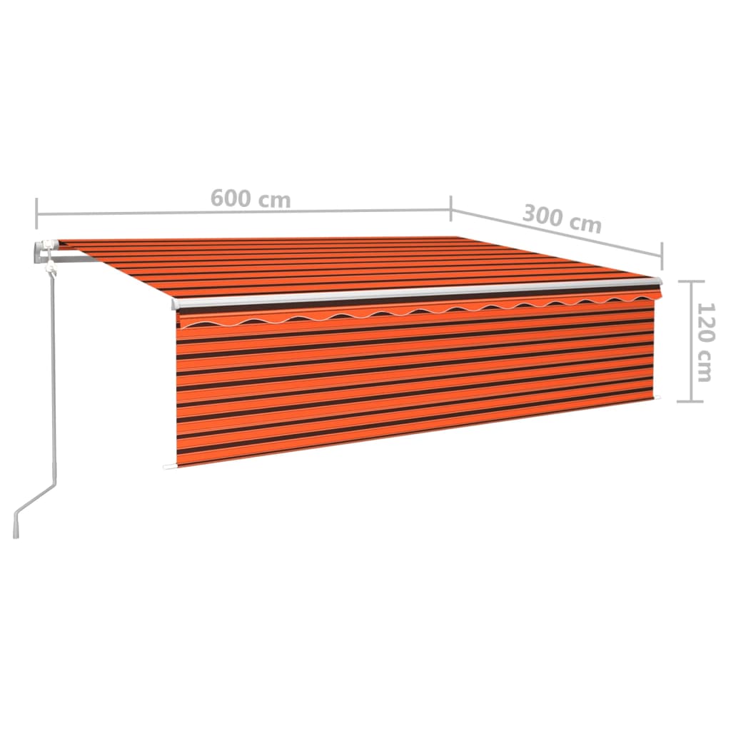 Store banne à extension automatique avec store enrouleur 5x3m