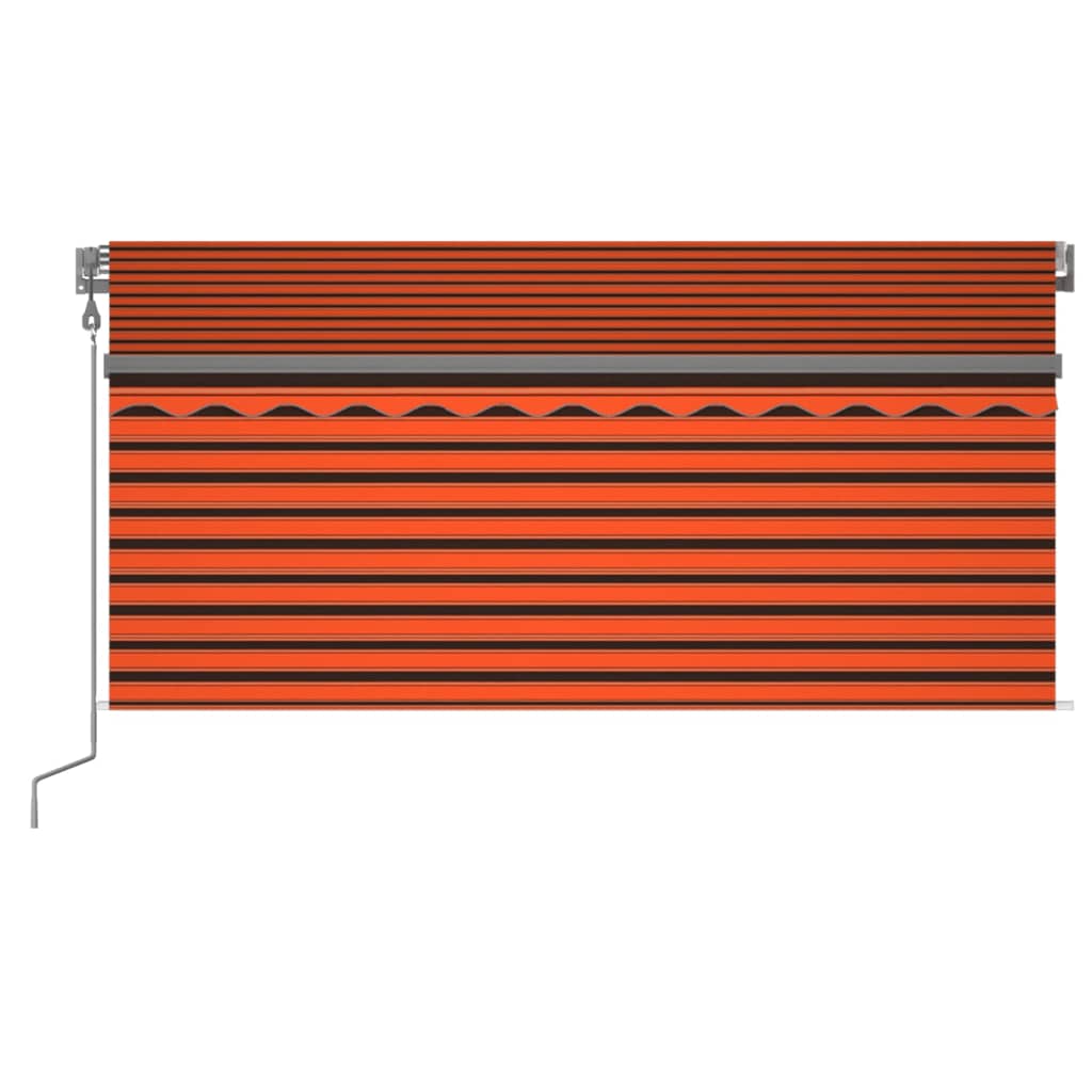 Store enrouleur à extension automatique 4x3 m orange marron