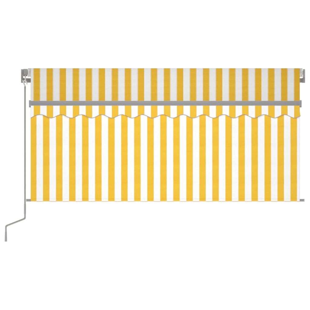 Luifel handmatig uittrekbaar rolgordijn LED 3,5x2,5 m