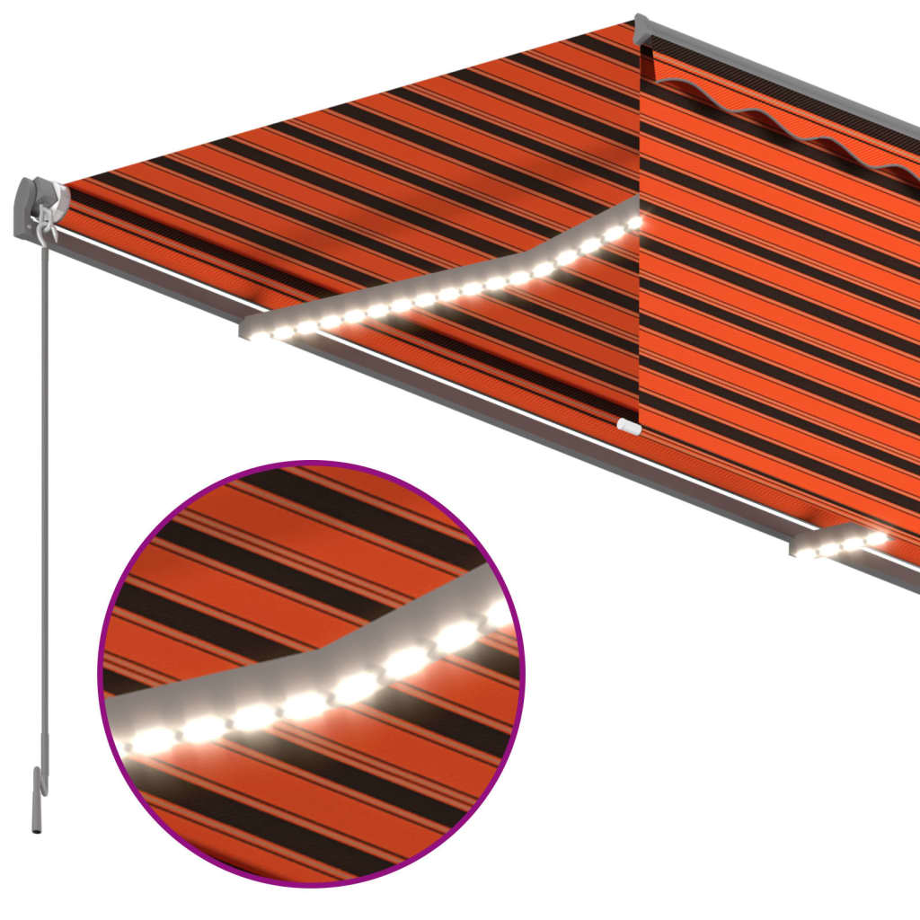 Store enrouleur extensible manuellement LED 3x2,5 m