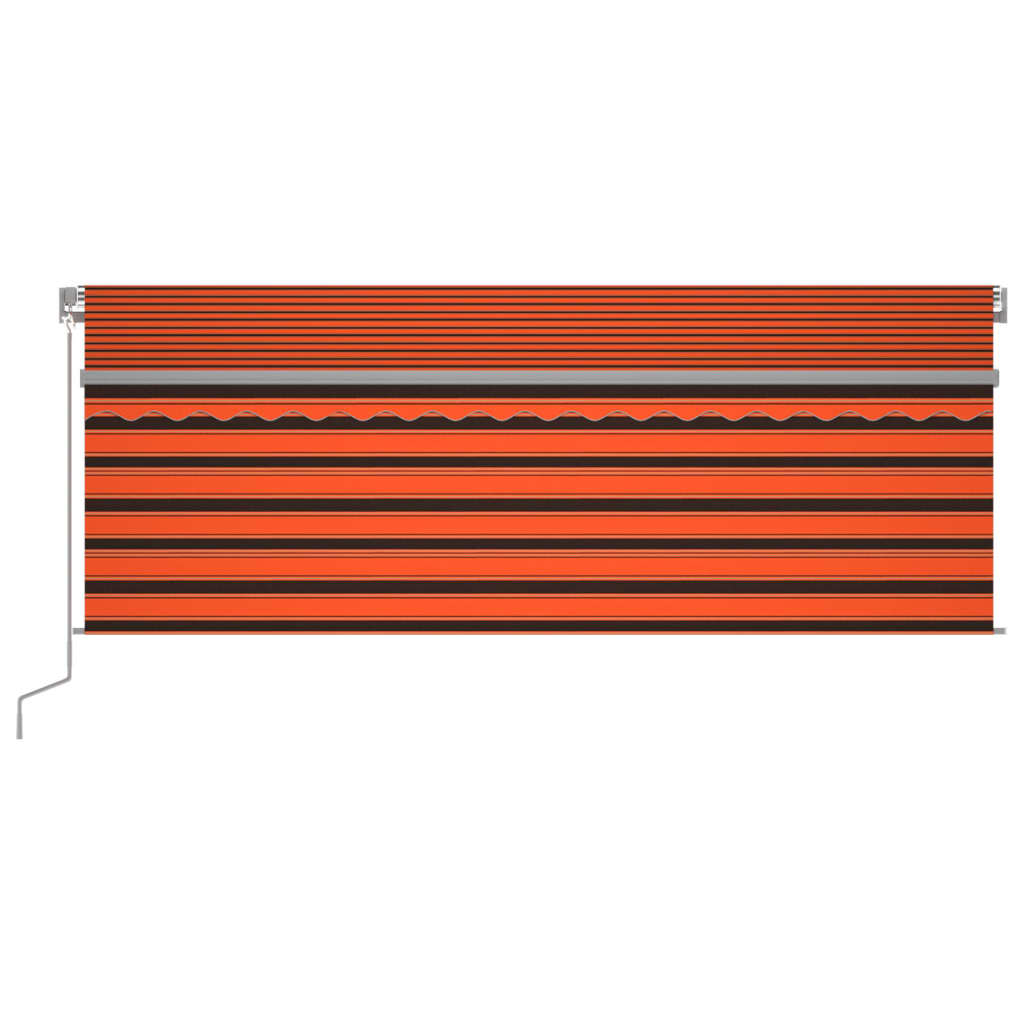 Store enrouleur à extension automatique 4x3 m orange marron