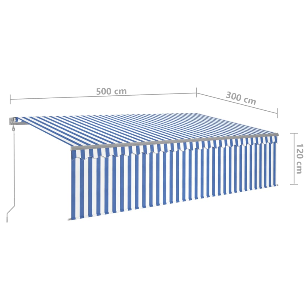 Store enrouleur à extension automatique 4x3 m orange marron