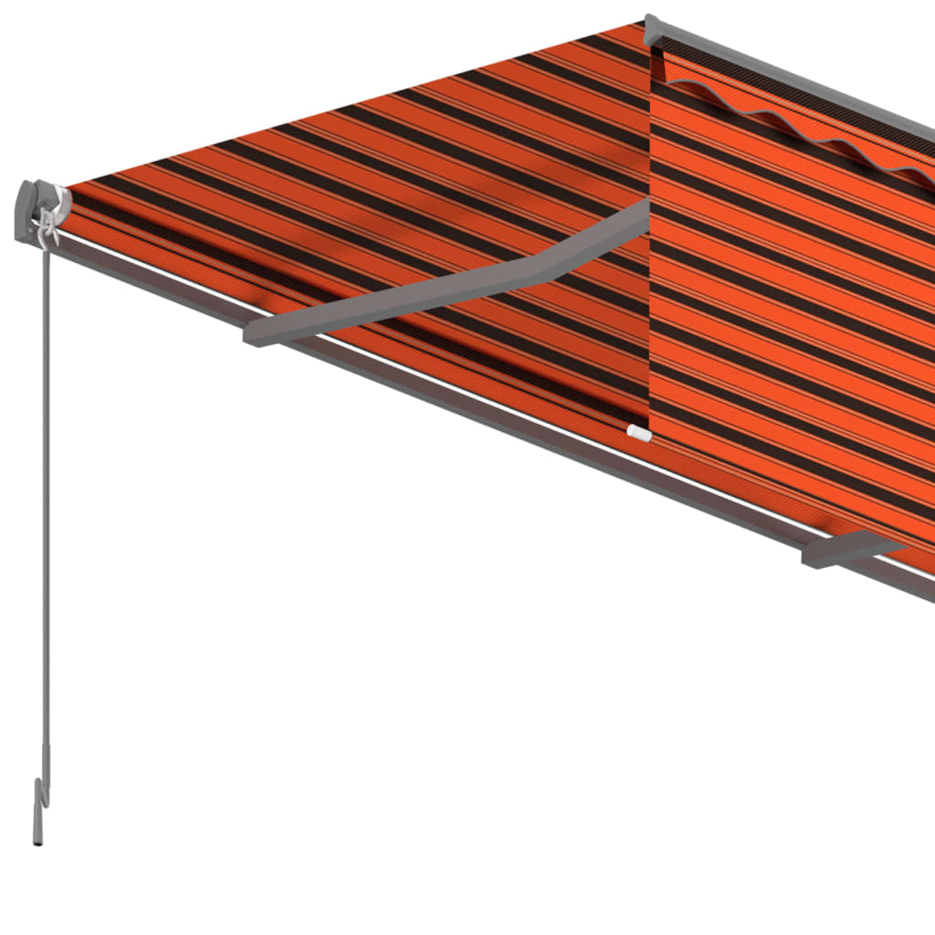 Store enrouleur à extension automatique 4x3 m orange marron