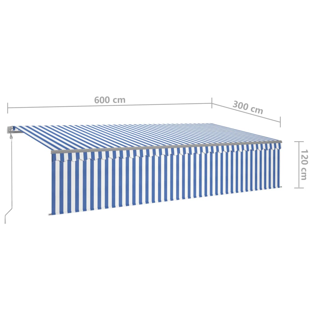 Store banne à extension automatique avec store enrouleur 3x2,5 m