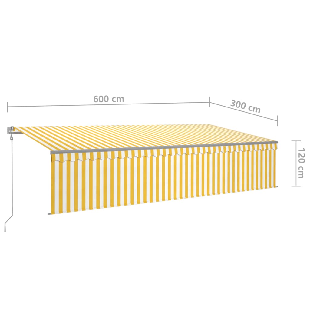 Store banne à extension automatique avec store enrouleur 3x2,5 m