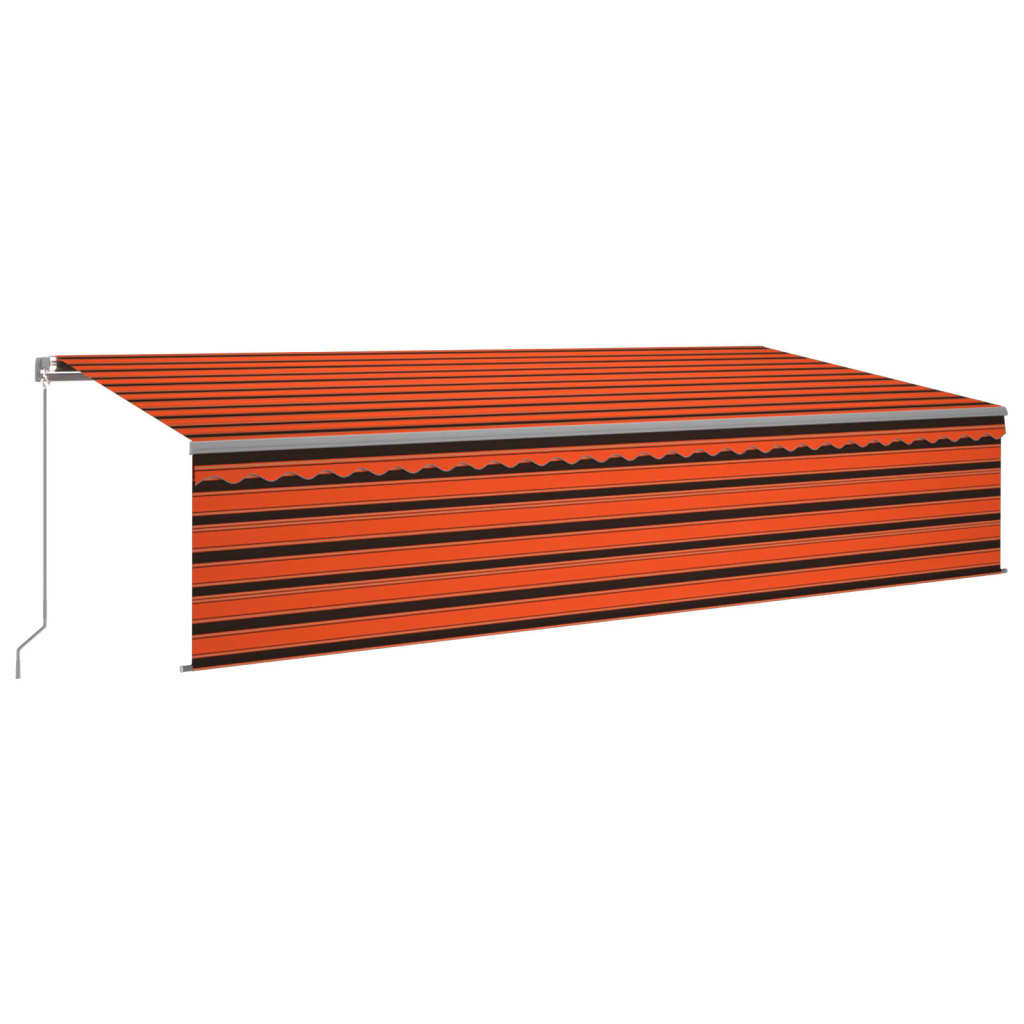 Store enrouleur à extension automatique 4x3 m orange marron