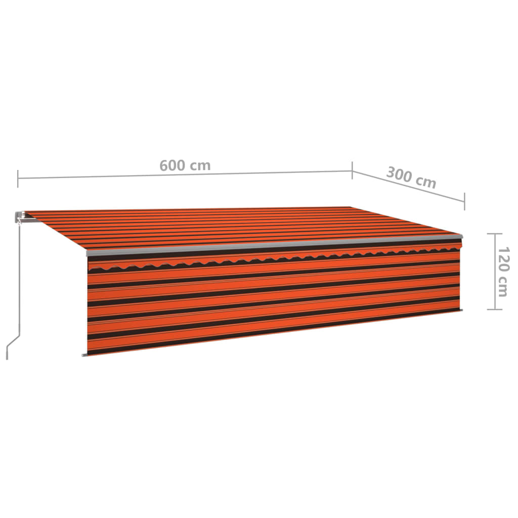 Store banne à extension automatique avec store enrouleur 5x3 m