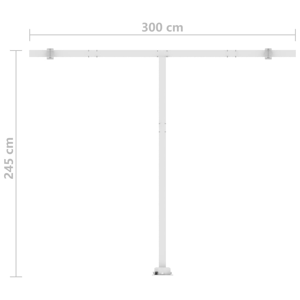 Store banne extensible manuellement avec LED 400x350 cm crème