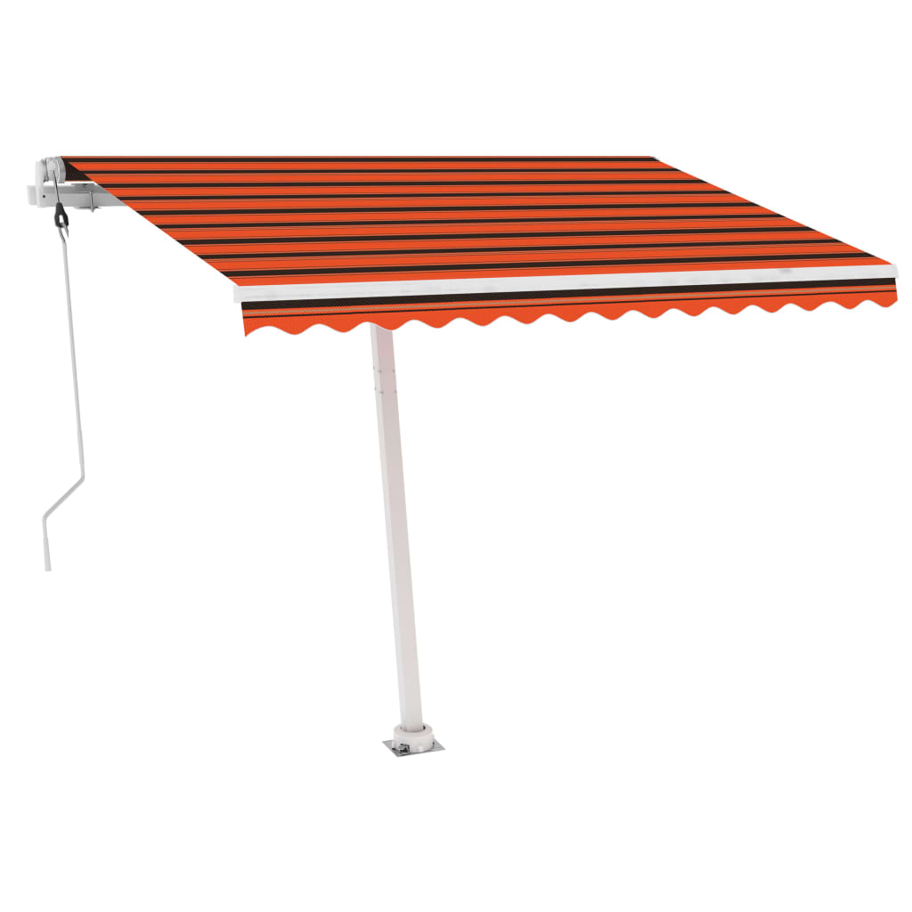 Auvent autoportant automatique 450x300 cm orange marron