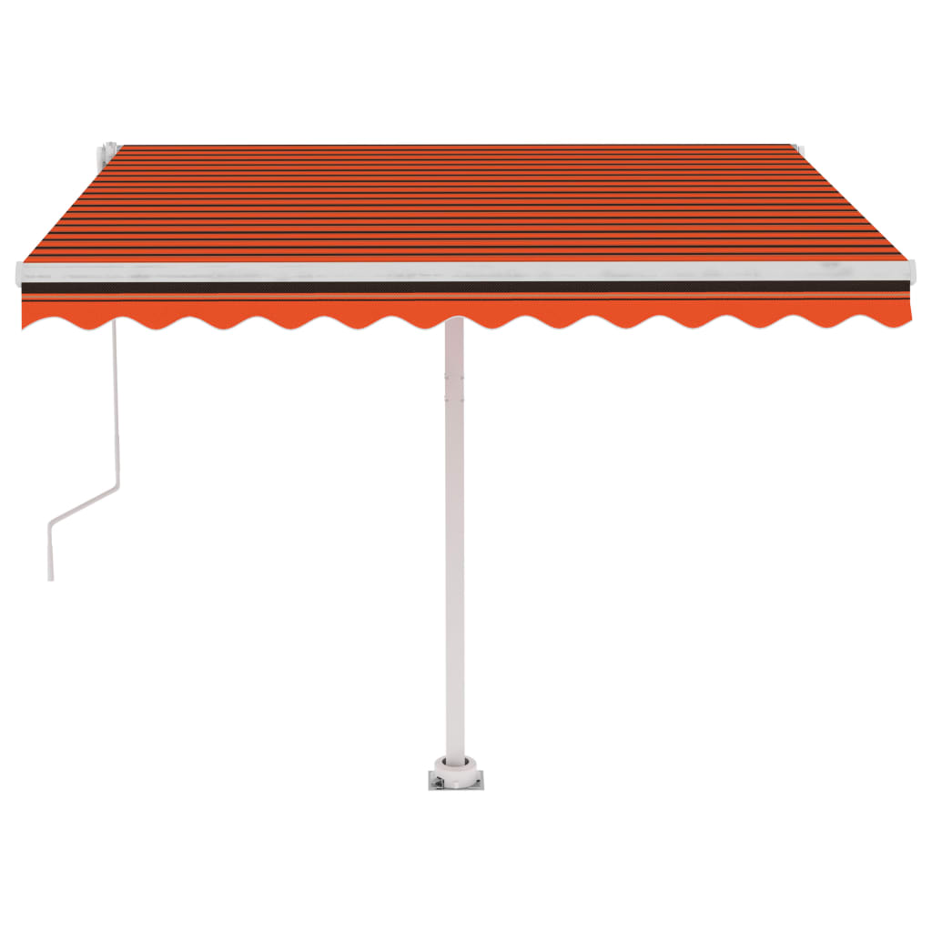 Auvent autoportant automatique 450x300 cm orange marron