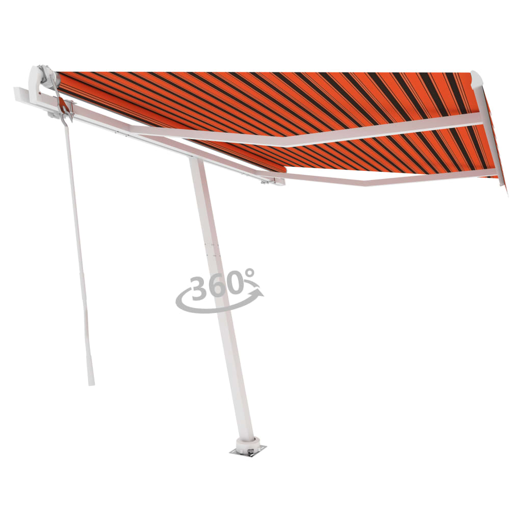 Auvent autoportant automatique 450x300 cm orange marron