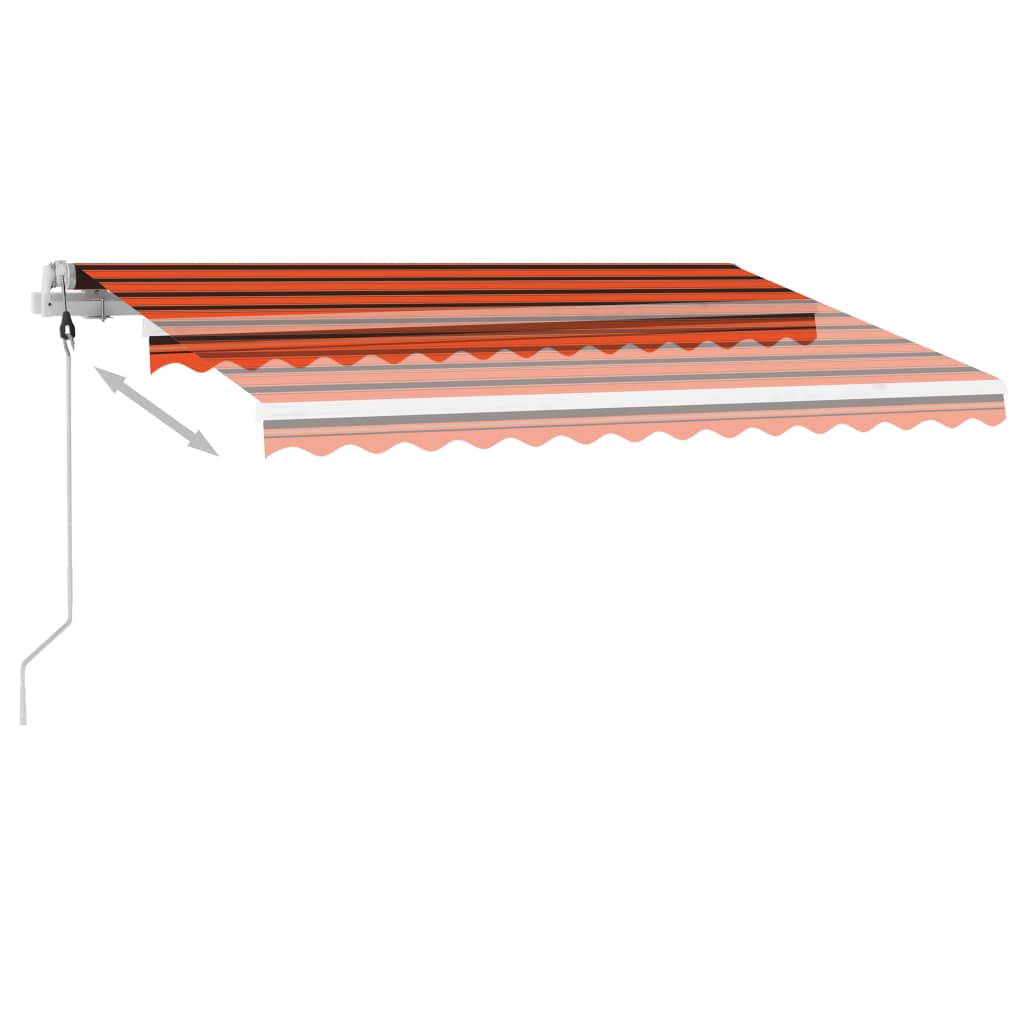 Auvent autoportant automatique 450x300 cm orange marron