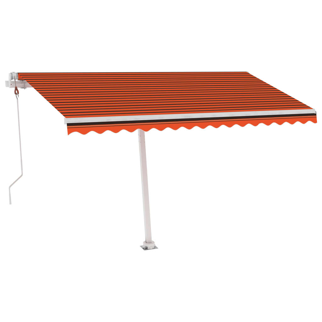 Auvent autoportant automatique 450x300 cm orange marron